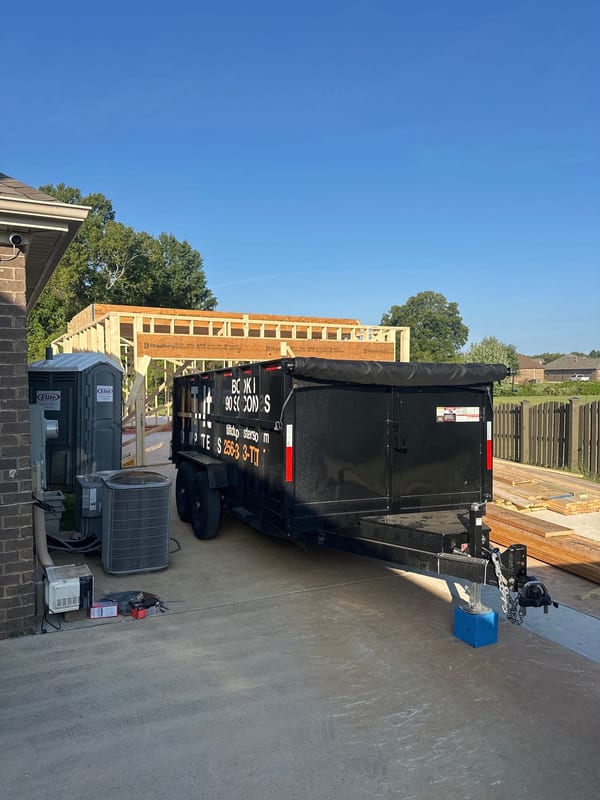 A 15-yard trailer on a job in Athens.